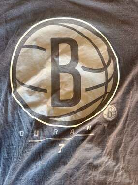 Fanatics Brooklyn Nets Kevin Durant 7 T-Shirt Black Size M